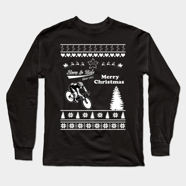 Merry Christmas RIDER Long Sleeve T-Shirt by bryanwilly